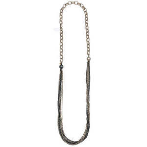 BRAND NEW Gurhan Two Toned Necklace in Sterling Silver MSRP 4,675